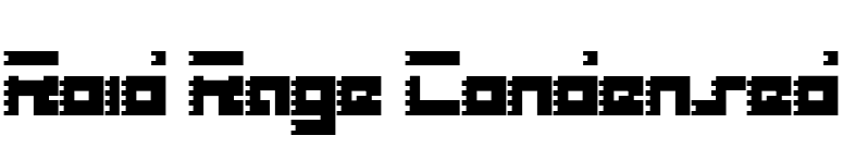 Roid Rage Condensed font preview