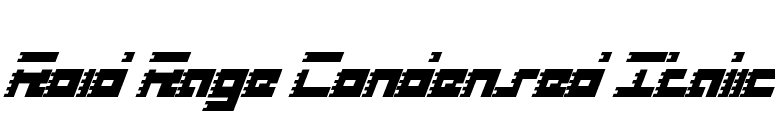 Roid Rage Condensed Italic font preview