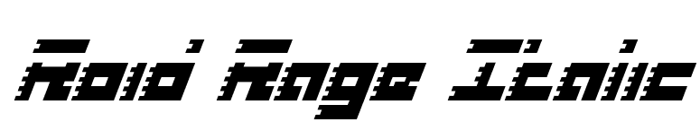 Roid Rage Italic font preview