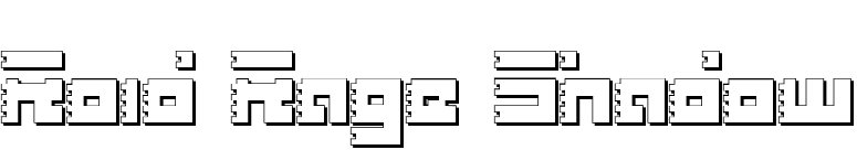 Roid Rage Shadow font preview