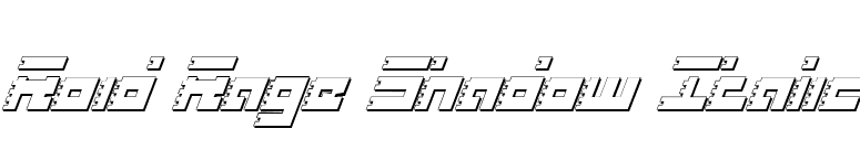 Roid Rage Shadow Italic font preview