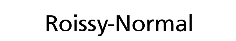 Roissy-Normal font preview
