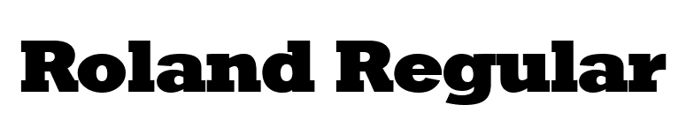 Roland Regular font preview