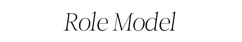 Role Model font preview