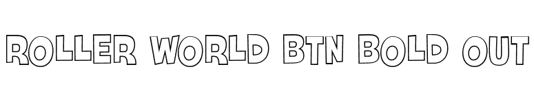 Roller World BTN Bold Out font preview
