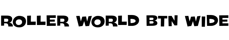 Roller World BTN Wide font preview