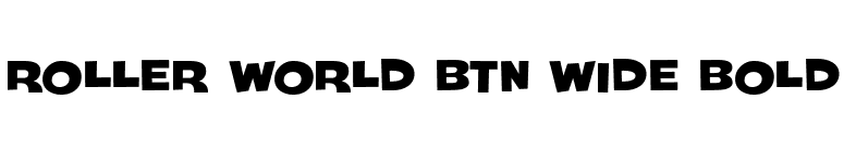 Roller World BTN Wide Bold font preview