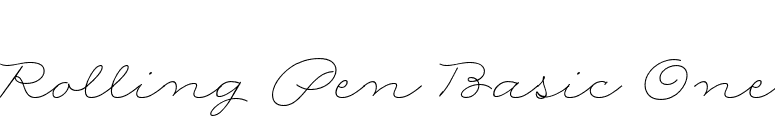 Rolling Pen Basic One font preview