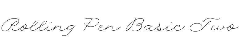 Rolling Pen Basic Two font preview