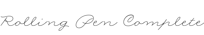 Rolling Pen Complete font preview