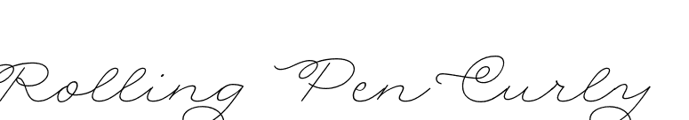 Rolling Pen Curly font preview