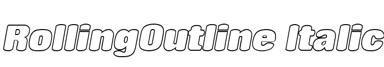 RollingOutline Italic font preview