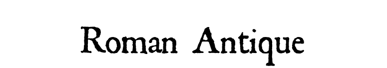Roman Antique font preview
