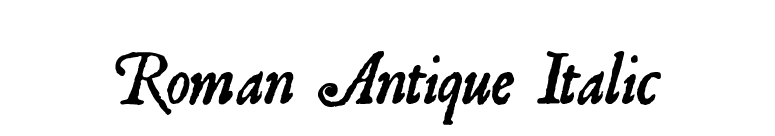 Roman Antique Italic font preview