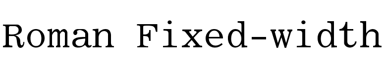 Roman Fixed-width font preview