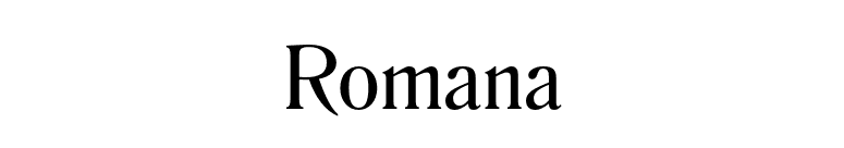 Romana font preview