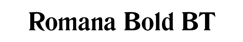 Romana Bold BT font preview