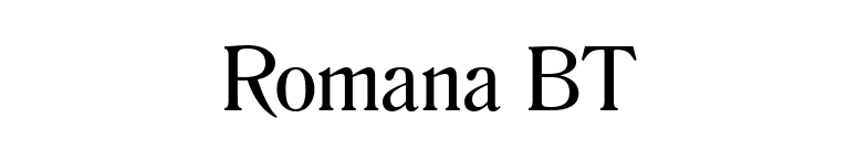 Romana BT font preview