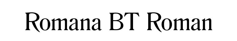 Romana BT Roman font preview