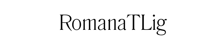RomanaTLig font preview