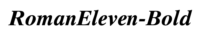 RomanEleven-Bold font preview