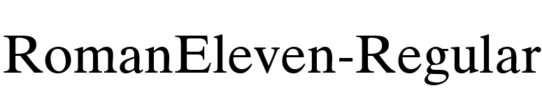 RomanEleven-Regular font preview