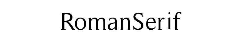 RomanSerif font preview