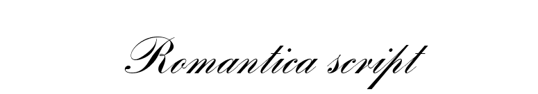 Romantica script font preview
