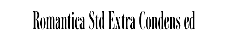 Romantica Std Extra Condensed font preview