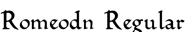Romeodn Regular font preview