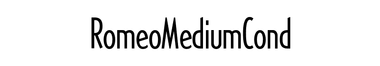 RomeoMediumCond font preview