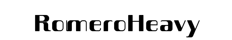 RomeroHeavy font preview