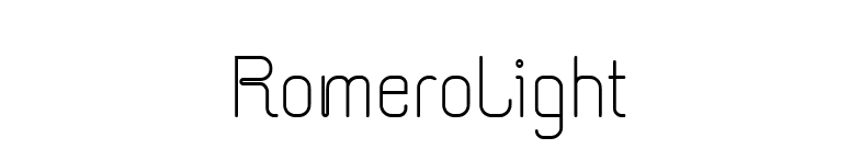 RomeroLight font preview