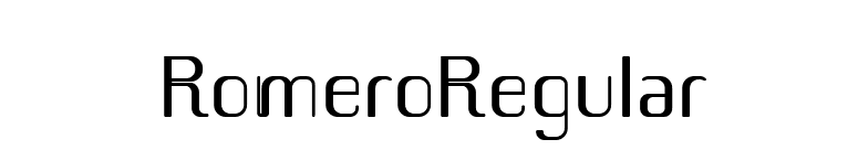 RomeroRegular font preview