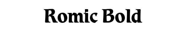 Romic Bold font preview
