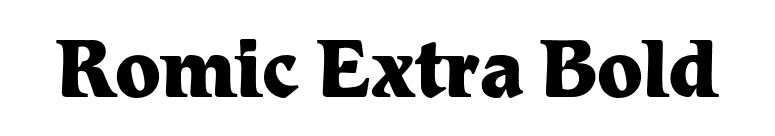 Romic Extra Bold font preview