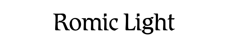 Romic Light font preview