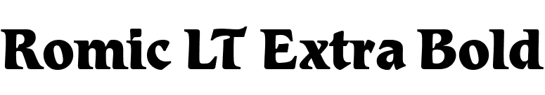 Romic LT Extra Bold font preview