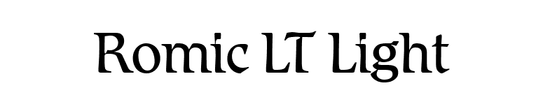 Romic LT Light font preview