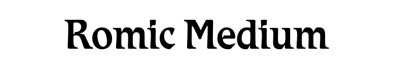 Romic Medium font preview
