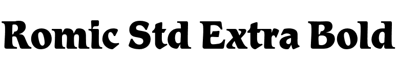 Romic Std Extra Bold font preview