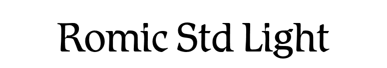 Romic Std Light font preview