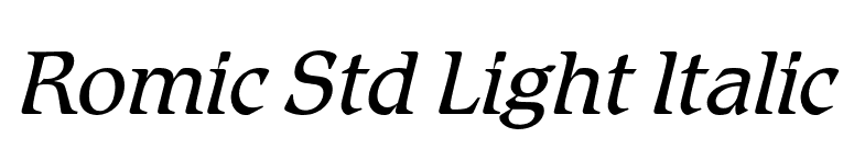 Romic Std Light Italic font preview