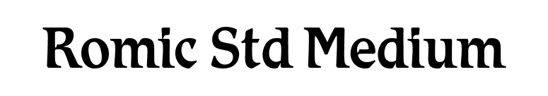 Romic Std Medium font preview