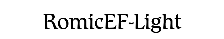 RomicEF-Light font preview