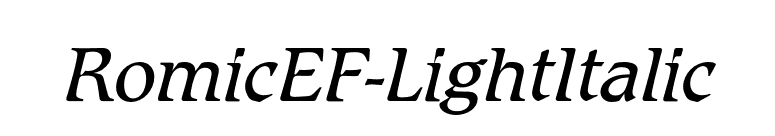 RomicEF-LightItalic font preview