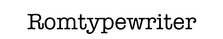 Romtypewriter font preview