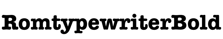 RomtypewriterBold font preview