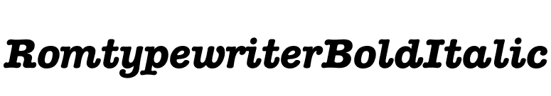 RomtypewriterBoldItalic font preview