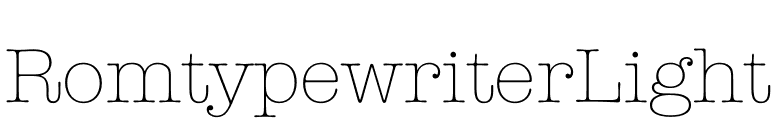RomtypewriterLight font preview